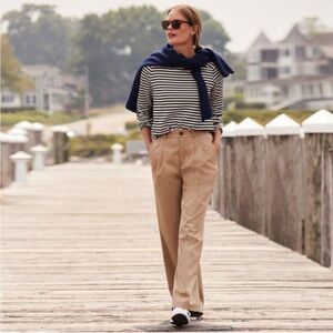 Lands' End Women's Tan Wide Leg Pants Size 18 New